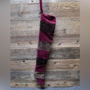 Boho Crushed Velvet Extra Long Christmas Stocking